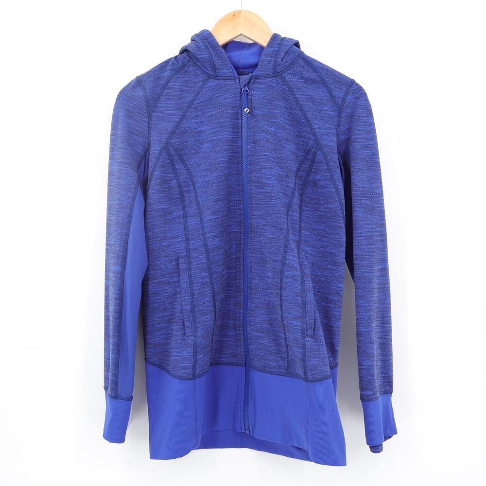 Lululemon Daily Practice Hoodie 8 Diamond Jacquard Space Dye Sapphire Blue Naval
